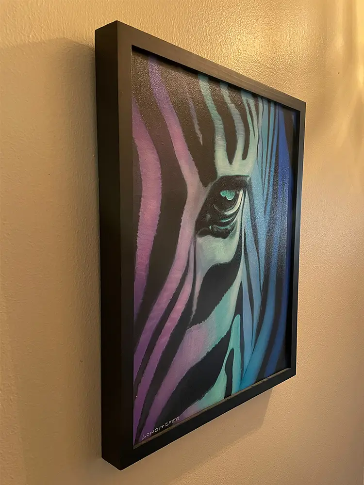 Zebra painting by Longhofer